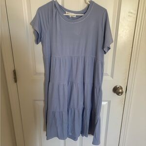Ribbed Tiered Midi Dress (L)